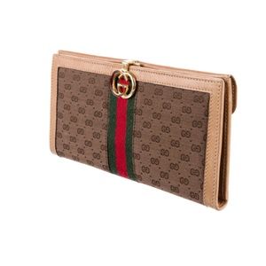 Gucci Vintage Web Accent Continental Wallet